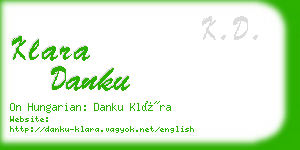 klara danku business card